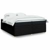 vidaXL Boxspring met matras stof zwart 200x200 cm