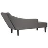 vidaXL Chaise longue met rechterarmleuning stof donkergrijs