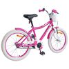 vidaXL Kinderfiets 18 Inch voor 5-7 jaar Roze