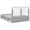 vidaXL Bedframe Grijs Sonoma 140 x 200 cm Massief grenenhout
