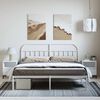 vidaXL Bedframe met hoofdbord metaal wit 183x213 cm