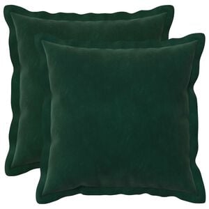 vidaXL Kussensloop 2 pcs HOUTEN Donkergroen 30 x 30 cm Fluweel