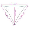 vidaXL Zonnezeil 160 g/m&sup2; driehoekig 3,5x3,5x4,9 m HDPE lichtgrijs