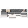 vidaXL 7-delige Loungeset massief grenenhout wit