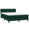 vidaXL Boxspring met matras fluweel donkergroen 160x210 cm