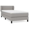 vidaXL Boxspring met matras stof lichtgrijs 90x190 cm