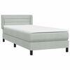 vidaXL Boxspring met matras fluweel lichtgrijs 80x210 cm