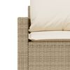 vidaXL 6-delige Loungeset met kussens poly rattan beige
