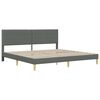 vidaXL Bedframe met matras met matras Donkergrijs 180 x 200 cm Stof
