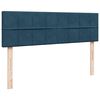 vidaXL Ottoman bed met matras en LED's 160x200cm fluweel donkerblauw