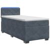 vidaXL Boxspring Bed met Matras en LED Donkergrijs 80 x 200 cm fluweel