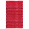 vidaXL Handdoeken FROGN 10 st 100x200 cm 360 g/m&sup2; rood