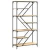 vidaXL Boekenrek 91x36x176 cm bewerkt hout en staal sonoma eikenkleur