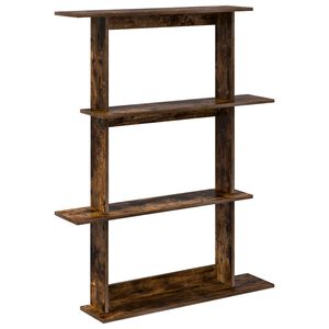 vidaXL Wandplank Gerookt eiken 100 x 20 x 126 cm Bewerkt hout