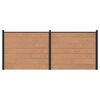 vidaXL Hekpaneel 2 pcs WPC en Aluminium Bruin