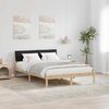 vidaXL Bedframe Bruin en zwart 140 x 190 cm Massief grenenhout