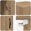 vidaXL Wandkast Artisan Eiken 34,5 x 34 x 90 cm Bewerkt hout