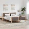 vidaXL Bedframe Bruin en taupe 160 x 200 cm Massief grenenhout