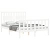 vidaXL Bedframe zonder matras massief grenenhout wit 120x200 cm