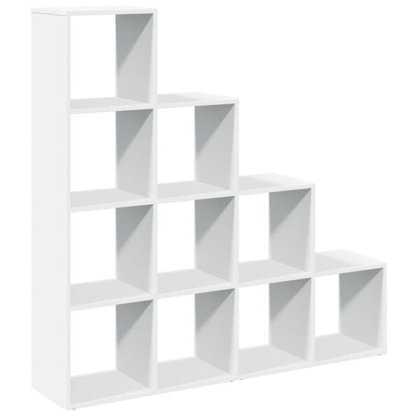 vidaXL Kamerscherm / boekenkast 4-laags 131,5x29x131,5 cm hout wit