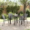 vidaXL Tuin eettafelset 5 pcs Antraciet Gepoedercoat staal