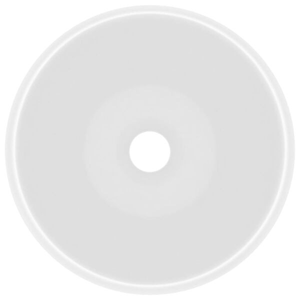 vidaXL Wastafel rond 40x15 cm keramiek matwit