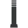 vidaXL Vloerlamp voor buiten met stopcontact 50 cm aluminium zwart