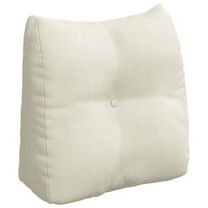 vidaXL Rugkussen Cr&egrave;me 45 x 24 x 50 cm Fluweel