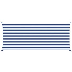 vidaXL Zonneschaduwzeil Blauw en Wit 6 x 2,5 m 100% Polyester Oxford