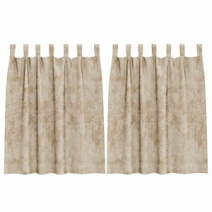 vidaXL Velvet Gordijnen 2 st Cr&egrave;me 140 x 140 cm Fluweel