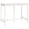 vidaXL Bartafel 140x80x110 cm massief grenenhout wit