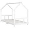 vidaXL Kinderbedframe 90x200 cm massief grenenhout wit