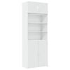 vidaXL Opbergkast 80x42,5x225 cm bewerkt hout wit