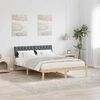 vidaXL Bedframe Bruin en donkergrijs 135 x 190 cm Massief grenenhout
