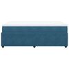 vidaXL Boxspring met matras fluweel donkerblauw 120x200 cm