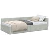 vidaXL Hoekbedframe Lichtgrijs 80 x 200 cm Fluweel