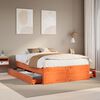vidaXL Bedframe zonder matras met lades grenenhout wasbruin 140x200 cm
