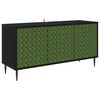 vidaXL Tv-meubel GELEEN 102 x 33 x 51 cm Zwart eiken Bewerkt hout