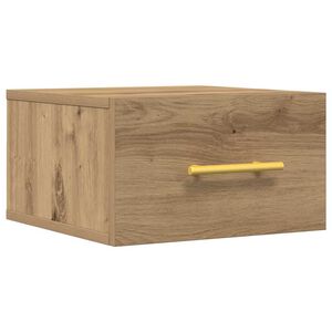 vidaXL Nachtkastje 35 x 35 x 20 cm Bewerkt hout Artisan Eiken