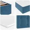 vidaXL Opslag bed met matras Donkerblauw 90 x 190 cm Fluweel