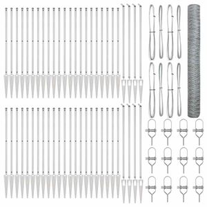 vidaXL Afrasteringspaal Zilverkleurig