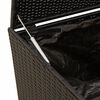 VidaXL Tuinbox met wielen 283 L poly rattan zwart