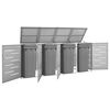 vidaXL Containerberging vierdubbel 276,5x77,5x112,5 cm roestvrij staal