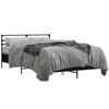 vidaXL Bedframe bewerkt hout metaal zwart 120x200 cm