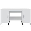 vidaXL Bureau 140x50x75 cm bewerkt hout wit