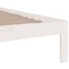vidaXL Bedframe massief hout wit 200x200 cm