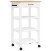 vidaXL Keukentrolley MONZA 48x40x88,5 cm massief grenenhout