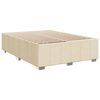 vidaXL Boxspring met matras stof cr&egrave;mekleurig 140x200 cm
