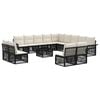 vidaXL Tuinbankenset 14 st Zwart poly rattan