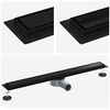vidaXL Doucheafvoer 2-in-1 met 360&deg; Sifon Zwart 80 cm